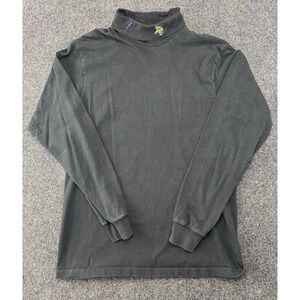 VTG Pro Player Minnesota Vikings Mock Neck Long Sleeve Shirt Black M 18.5x28